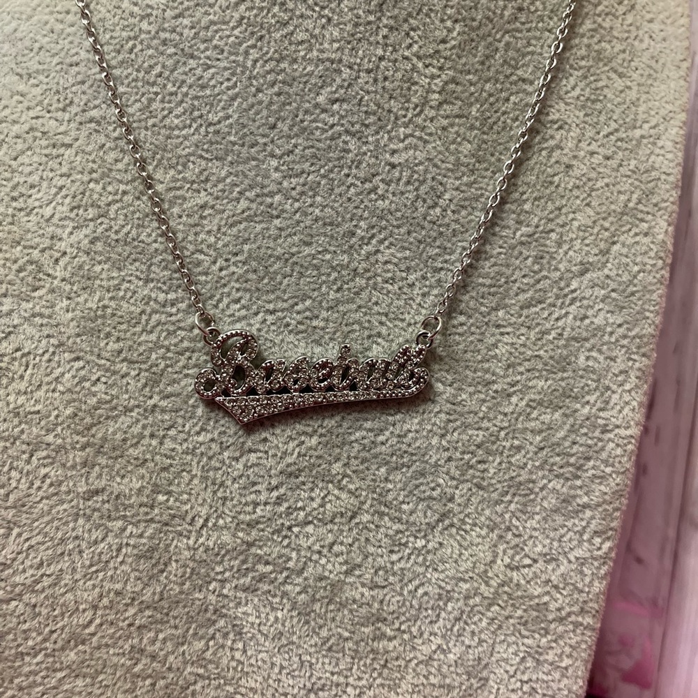 NWT Baseball Rhinestone Necklace - Picture 5 of 5